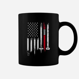 Funny American Flag Nurse Day Gift Idea Coffee Mug | Crazezy