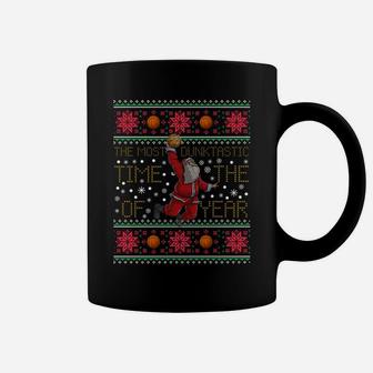 Funny Basketball Ugly Christmas Sweater Style Sweatshirts Coffee Mug | Crazezy AU