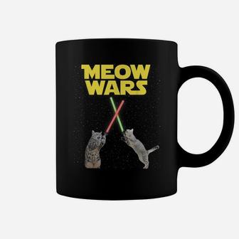 Funny Cat T Shirt Meow Wars Coffee Mug | Crazezy UK