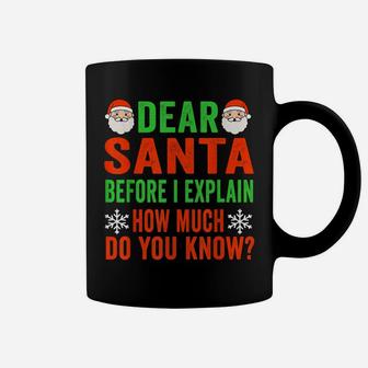Funny Christmas Shirt Kids Toddler Dear Santa I Can Explain Coffee Mug | Crazezy