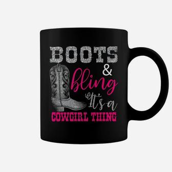Funny Cowgirl Boots Bling Women Gift Cute Love Country Life Coffee Mug | Crazezy UK