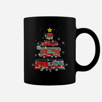Funny Firefighter Fire Truck Christmas Tree Xmas Gifts Coffee Mug | Crazezy DE