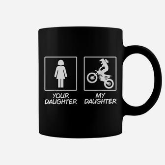 Funny Girl's Motocross Daughter Tshirt For Moto Mom Or Dad Coffee Mug | Crazezy UK