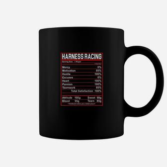 Funny Harness Racing Nutrition Facts Coffee Mug | Crazezy
