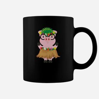 Funny Hula Dancing Pig W Grass Skirt Coffee Mug | Crazezy