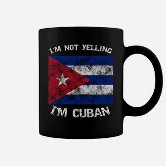 Funny I'm Not Yelling I'm Cuban Cuba Flag Gift Sweatshirt Coffee Mug | Crazezy