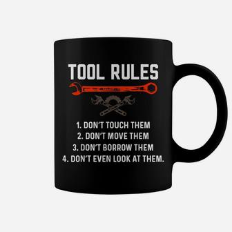 Funny Mechanic Tool Rules Auto Repair Car Mechanic Handyman Coffee Mug | Crazezy