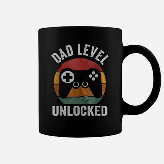Funny New Dad Shirt Dad Level Unlocked Tee Shirt Gaming Coffee Mug | Crazezy AU