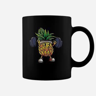 Funny Pineapple Powerlifting Weightlifting Coffee Mug | Crazezy CA