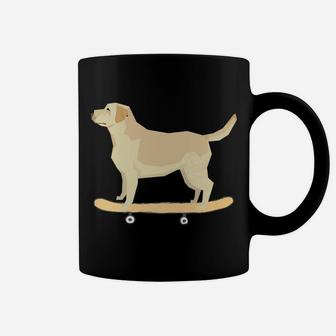 Funny Skateboarding Lab Dad Dog Puppy Gift Coffee Mug | Crazezy
