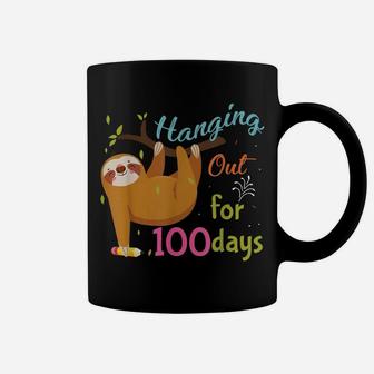 Funny Sloth Hanging Out For 100 Days Of School Coffee Mug | Crazezy