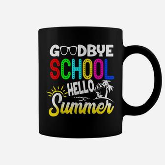 Funny Summer Break Goodbye School Hello Summer Beach Gift Coffee Mug | Crazezy CA