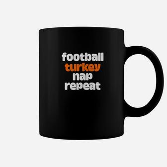 Funny Thanksgiving Men Football Turkey Nap Gift Dad Coffee Mug | Crazezy