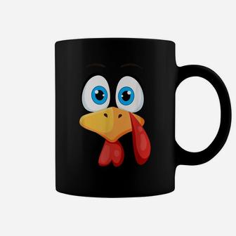 Funny Thanksgiving Shirts Turkey Face Costume Coffee Mug | Crazezy