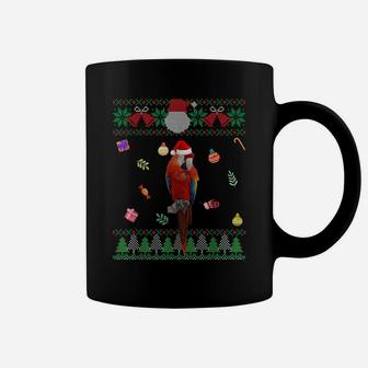 Funny Ugly Sweater Christmas Animals Santa Parrot Lover Coffee Mug | Crazezy UK