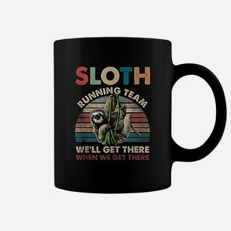 Funny Vintage Sloth Running Team Marathon Runners Jogging Coffee Mug | Crazezy