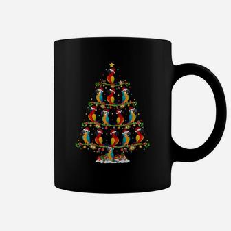 Funny Xmas Lighting Santa Parrot Christmas Tree Coffee Mug | Crazezy DE