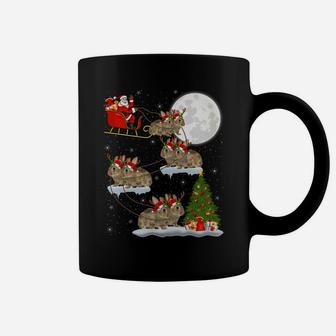 Funny Xmas Lighting Tree Santa Riding Bunny Christmas Sweatshirt Coffee Mug | Crazezy