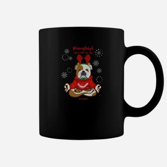 Funny Yoga Christmas Dog Shirt English Bulldog Lover Shirt Coffee Mug | Crazezy