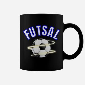 Futsal 2019 Soccer With Futsal Ball Blue And White Graphic Coffee Mug | Crazezy DE