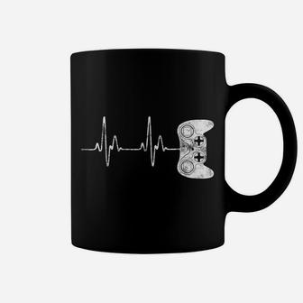 Gamer Heartbeat Video Game Lover Gift Shirt Coffee Mug | Crazezy CA