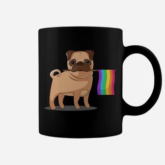 Gay Pride Flag Pug Hoodie - Dog Lgbt Pride Hoody Sweatshirt Coffee Mug | Crazezy