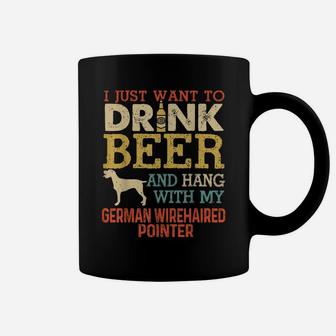 German Wirehaired Pointer Dad Drink Beer Hang With Dog Funny Coffee Mug | Crazezy