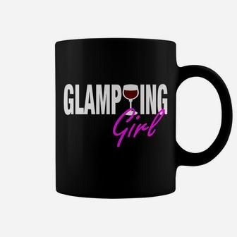 Glamping For Women Who Love Wine And Camping Coffee Mug | Crazezy