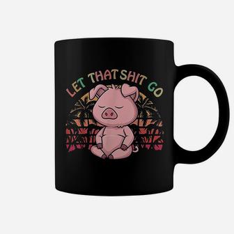 Go Pig Cute Farm Pig Lovers Namaste Yoga Coffee Mug | Crazezy