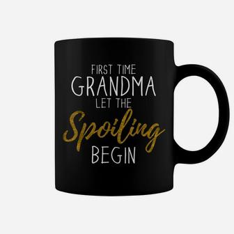 Grandma Let The Spoiling Begin Gift First Time Grandma Coffee Mug | Crazezy AU