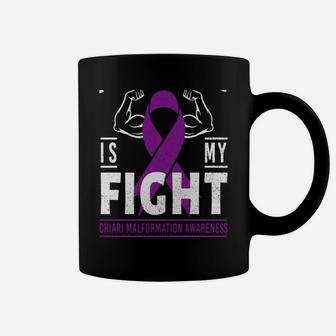 His Fight Is My Fight Chiari Malformation Awareness Ribbon Coffee Mug | Crazezy AU
