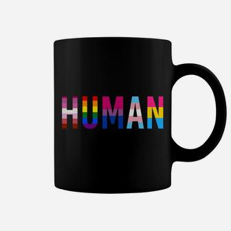 Human Lgbt Flag Gay Pride Month Transgender Rainbow Lesbian Sweatshirt Coffee Mug | Crazezy CA