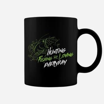 Hunting Fishing And Loving Everyday Large Mouth Bass Coffee Mug | Crazezy
