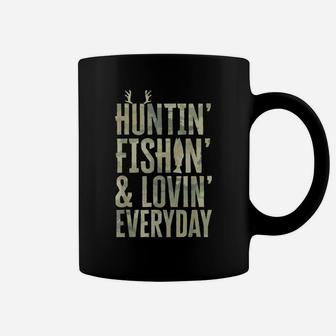 Hunting Fishing Loving Every Day Shirt, Fathers Day Camo Coffee Mug | Crazezy