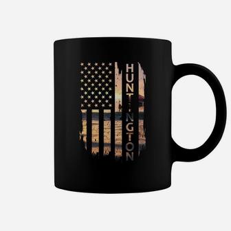 Huntington Beach Summer Sunset American Flag Sweatshirt Coffee Mug | Crazezy