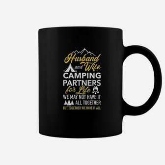 Husband And Wife Camping Partners For Life Coffee Mug | Crazezy