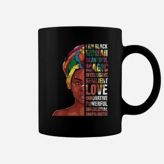 I Am Black Woman Afro African Woman - Black History Month Coffee Mug | Crazezy