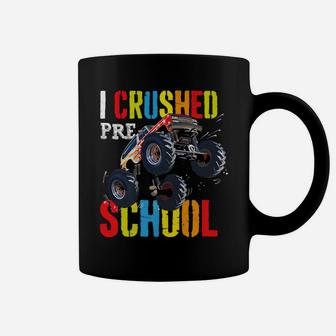 I Crushed Preschool Monster Truck Graduation Pre-K Gift Boys Coffee Mug | Crazezy CA