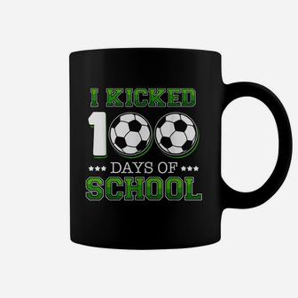 I Kicked 100 Days Of School Soccer Sports Coffee Mug | Crazezy CA
