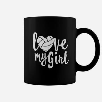 I Love My Girls Mom Volleyball Cute Volleyball Mom Coffee Mug | Crazezy