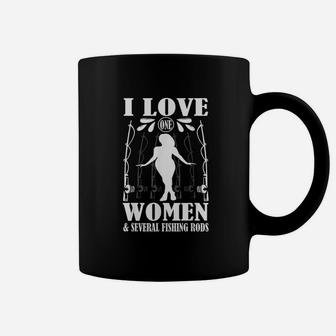 I Love One Women And Several Fishing Rod Coffee Mug | Crazezy