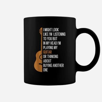 I Might Look Like I'm Listening To You But In My Head Guitar Coffee Mug | Crazezy UK