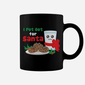 I Put Out For Santa Claus Cookie Milk Ugly Christmas Sweater Coffee Mug | Crazezy