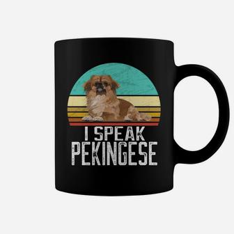 I Speak Pekingese - Retro Pekingese Dog Lover & Owner Coffee Mug | Crazezy