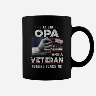 I'm A Dad Opa Veteran Nothing Scares Me Fathers Day Coffee Mug | Crazezy DE
