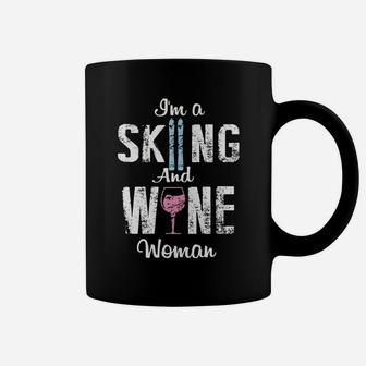 Im A Skiing And Wine Woman Funny Wine Lover Ski Gift Coffee Mug | Crazezy