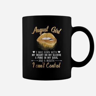 I'm August Girl Slay Lip Birthday Funny Coffee Mug | Crazezy