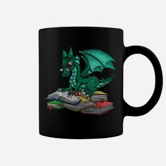 In A World Of Bookworms Be A Book Dragon Coffee Mug | Crazezy DE