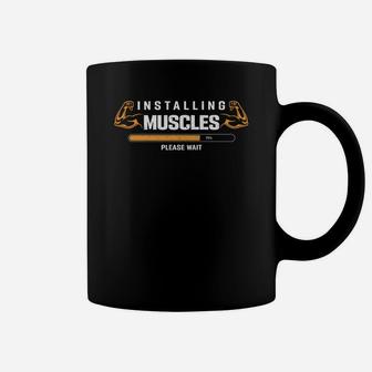 Installing Muscles Please Wait Gym Loading Coffee Mug | Crazezy DE