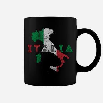 Italian Map And Flag Souvenir - Distressed Italy Sweatshirt Coffee Mug | Crazezy